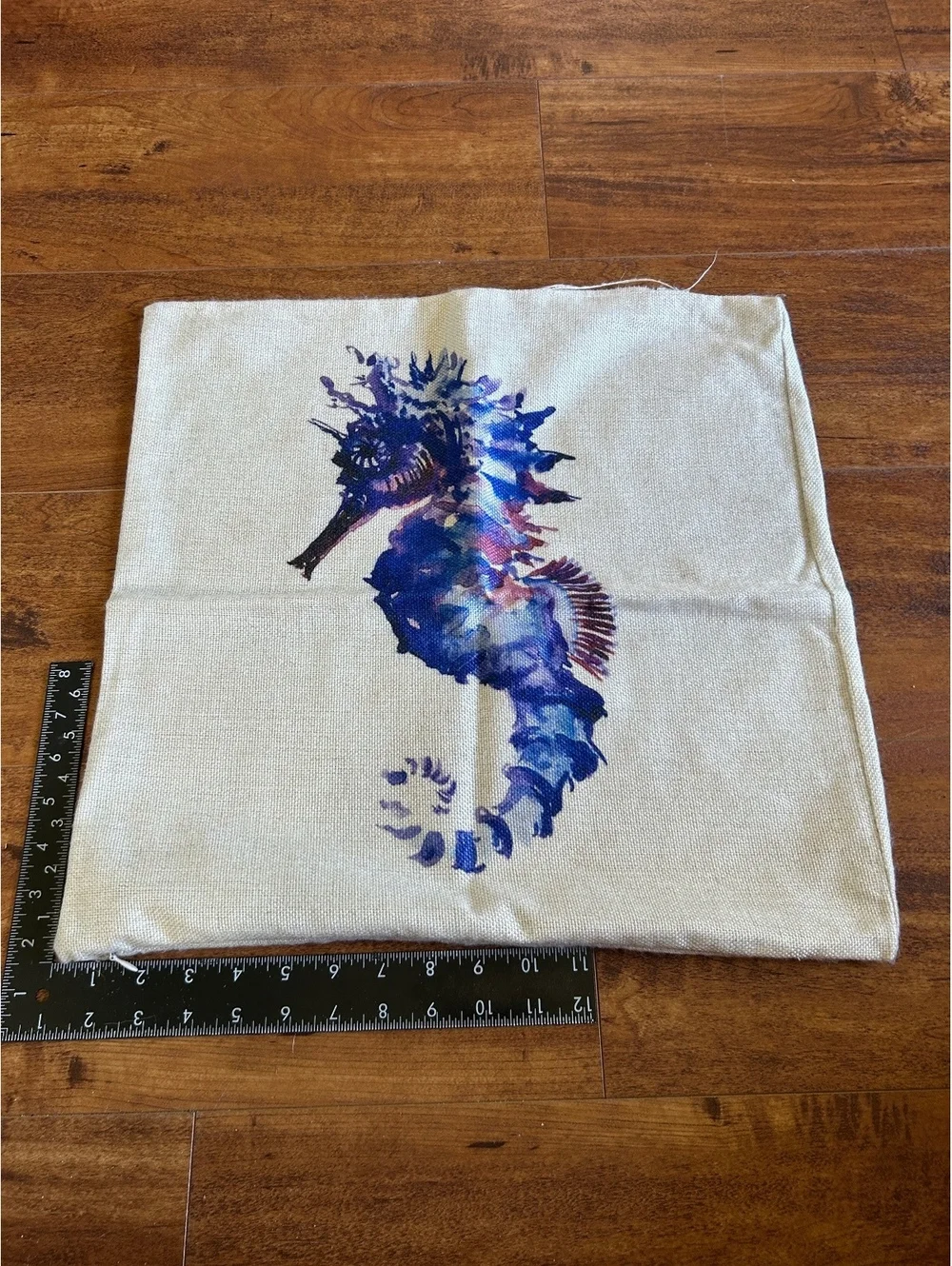Set of 3 Decorative Seahorse Print Cushion Covers